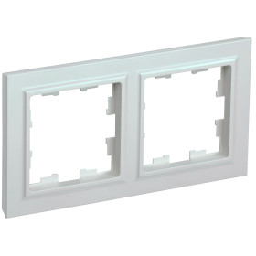 IEK BRITE BASE Жемчуг Рамка 2-м РУ-2-БрЖ