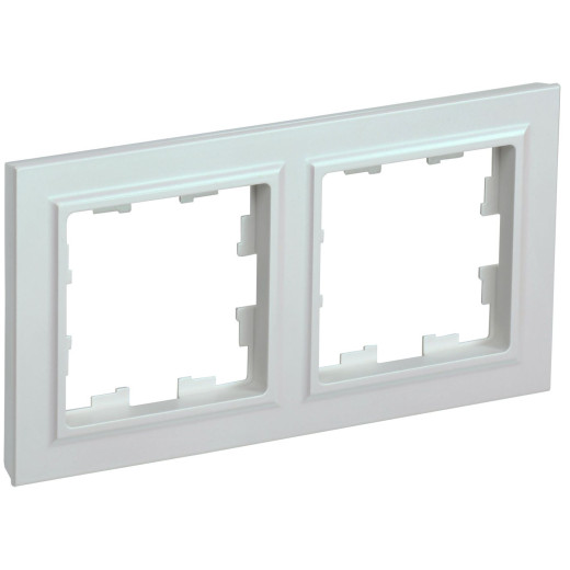 BRITE Рамка 2-мест. РУ-2-БрЖ жемч. IEK