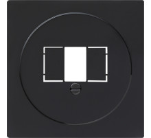 Gira S-Color Черный Накладка ТЛФ розетки TAE, аудиорозетки(110910),USB (107000) с шильдиком