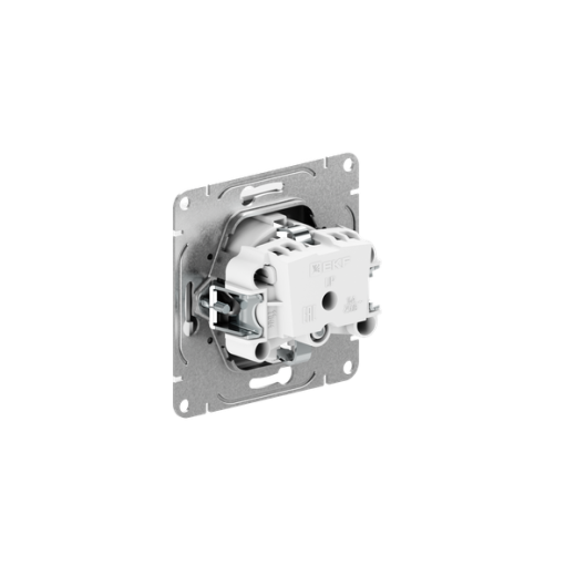 Механизм розетки, 16А, с заземлением, со шторками, белый Эпика EKF