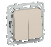 FLITE Выключ. 2-кл. прох. 10А ВС62-1-0-ФлЛ льн. IEK