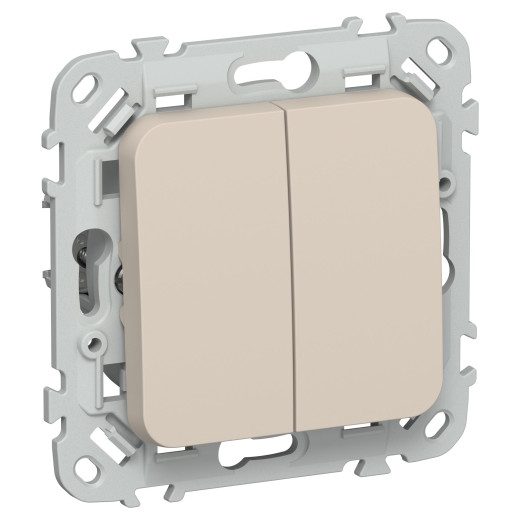 FLITE Выключ. 2-кл. прох. 10А ВС62-1-0-ФлЛ льн. IEK