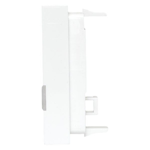 Вставка розеточная TERACOM PRO 45x22,5мм формат Mosaic на 1 модуль Keystone со шторкой и маркером белая