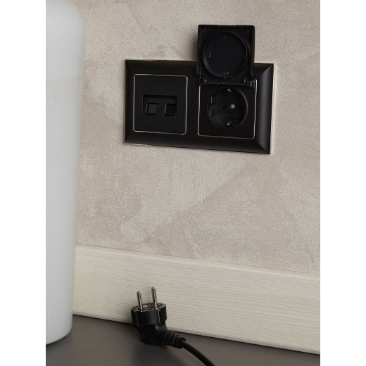 BRITE Роз. комп. 2-ая RJ45 кат.6 РК11-2-БрЧ черн. IEK