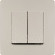 Выключатель двухклавишный - Legrand Etika - 10А 250В безвинтовые зажимы - слоновая кость