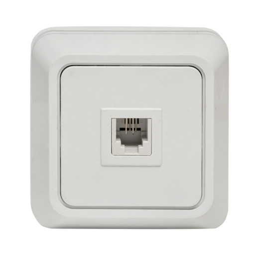 Розетка Phone 1-мест. бел. Рим EKF PROxima