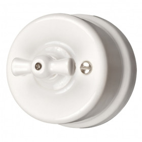 BIRONI Лизетта Керамика Белый Выключатель 2-кл