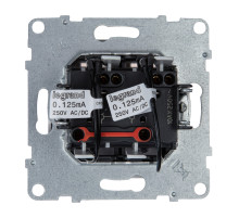 Legrand/Daccord SUNO Белый Выключатель двухклавишный 10АХ 250В с подсветкой/индикацией. Безвинтовые зажимы.  .