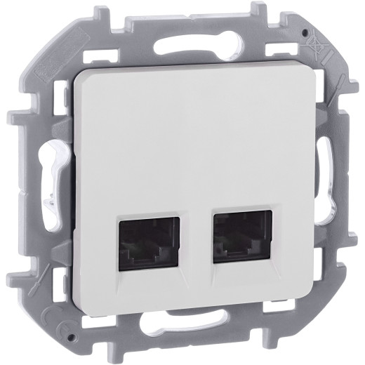 Розетка компьютерная двойная RJ45 категория 6 UTP - Legrand/Daccord Inspiria - белый
