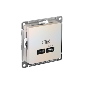 Systeme Electric AtlasDesign Жемчуг USB Розетка тип-C 65W высокоскор.заряд. QC, PD, мех.