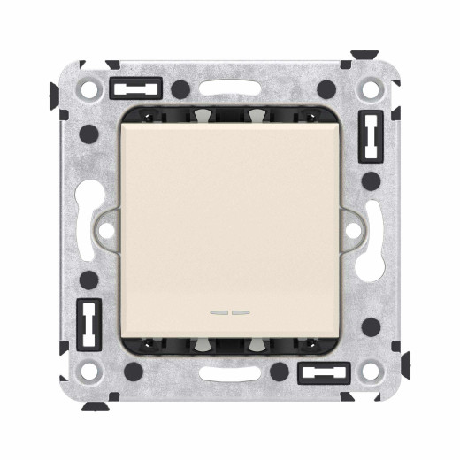 Кнопка одноклавишная в стену, Avanti, ванильная дымка