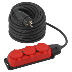 ЭРА Удлинитель силовой UK-3e-3x1,5-30m-IP44(KG) с заземлением 3 розетки каучук 30м КГ 3х1,5мм2 IP44