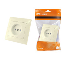 TDM Розетка 2П 10А 250В с защ. шт. сл. кость 