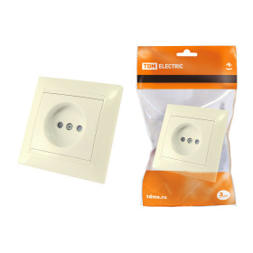 TDM Розетка 2П 10А 250В с защ. шт. сл. кость 