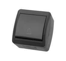 TDM Кнопка звонковая открытой установки IP44 6А серая 
