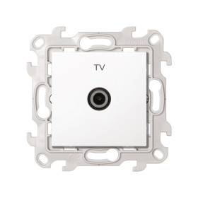 Simon 24 Белая Розетка TV проходная
