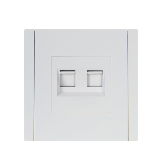 FORTE&PIANO Роз. комп. 2-ая RJ45 кат.5E FP233 бел. IEK