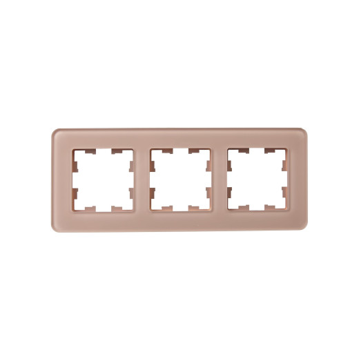 BRITE Рамка 3-мест. РУ-3-2-Бр стекло дым. RE IEK