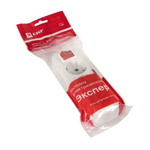 Колодка 3 гн. 16А 3,5кВт c выкл. с/з Эксперт EKF PROxima