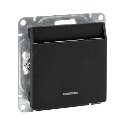 Механизм выключателя, карточный, с подсветкой, чёрный Эпика EKF