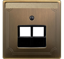 Schneider Electric Merten SD Античная латунь Накладка розетки ТЛФ/комп 2-ой наклонной