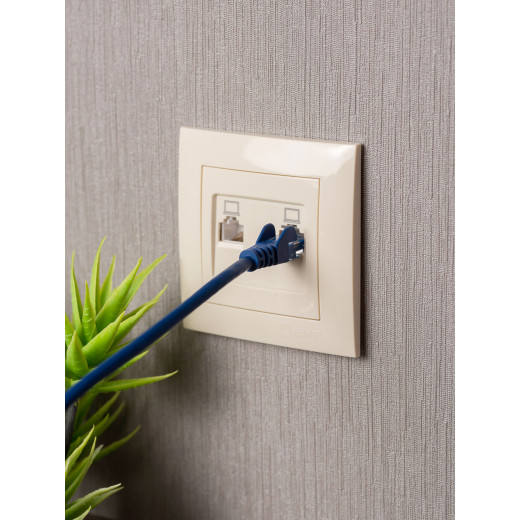 Валенсия розетка компьютерная RJ-45 2-местная кремовая EKF PROxima