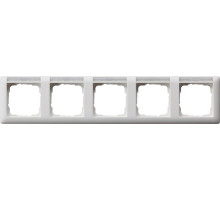 Gira Standard 55 Бел матовый Рамка 5-я горизонтальная с полем для надписи