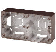 ЭРА 12-6102-13 Коробка наклад. монтажа 2 поста, Эра12, бронза (10/100/1200)