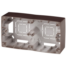 ЭРА 12-6102-13 Коробка наклад. монтажа 2 поста, Эра12, бронза (10/100/1200)