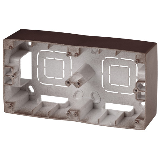 12-6102-13 ЭРА Коробка наклад. монтажа 2 поста, Эра12, бронза (10/100/1200)