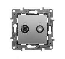 Legrand Etika Алюминий Розетка Розетка TV/SAT 2-х кабельная.