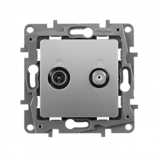 Розетка TV-SAT - Legrand Etika - двухкабельная - алюминий