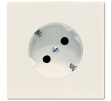 JUNG LS 990 Бежевая Розетка с/з под углом 45град