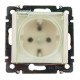 Розетка с заземлением IP44 - Legrand Valena - со шторками с защитной крышкой 16А 250В винтовые зажимы - слоновая кость