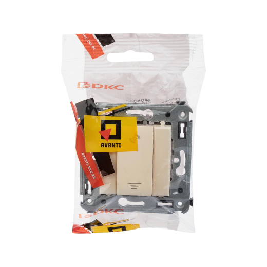 Диммер кнопочный в стену, Avanti, ванильная дымка