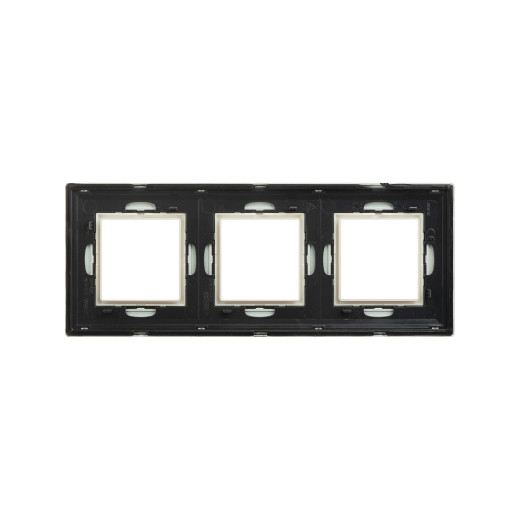 Рамка из металла 3 поста (6 мод.), Avanti, белая