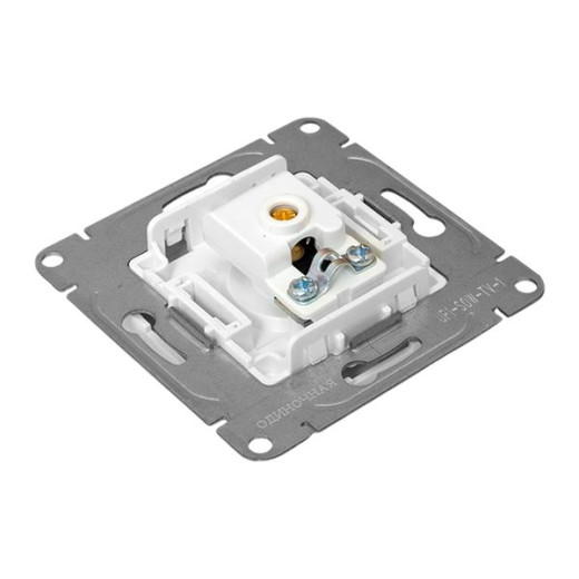 Механизм розетки TV, одиночная, белый Эпика EKF