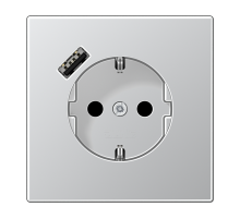 JUNG Розетка SCHUKO® с USB-зарядным устройством, тип А термопласт алюминий
