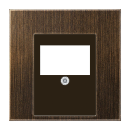 Крышка для ТАЕ и USB розеток, фиксация винтом, металл, латунь antik, Messing