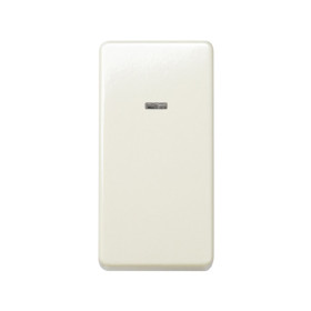 Simon 27 Мех Слоновая кость Выключатель двухполюсный с контрольной подсветкой узкий, 16А 250В