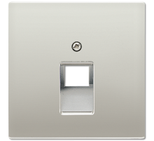 JUNG LS 990 Edelstahl Накладка 1-ой наклонной ТЛФ/комп розетки