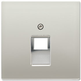 JUNG LS 990 Edelstahl Накладка 1-ой наклонной ТЛФ/комп розетки