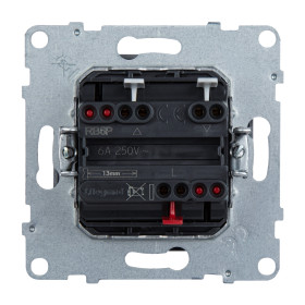 Legrand/Daccord SUNO Алюминий Переключатель кнопочный для жалюзи и рольставней 6А 250В. Безвинтовые зажимы.