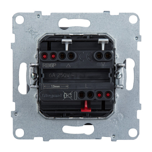 SUNO. Переключатель кнопочный для жалюзи и рольставней 6А 250В. Безвинтовые зажимы. Цвет 