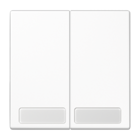JUNG Клавиши для сдвоенных выключателей с полем для надписи белые