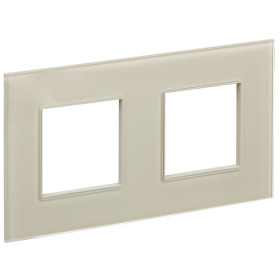 IEK SKANDY Стекло Бежевый Рамка 2-ая SK-F22B