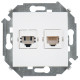 Simon 15 Белый Розетка телефонная + компьютерная RJ11+RJ45 кат.5е