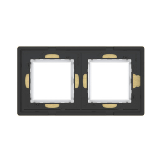 Рамка из натурального дерева 2 поста (4 мод.), Avanti, беленый дуб