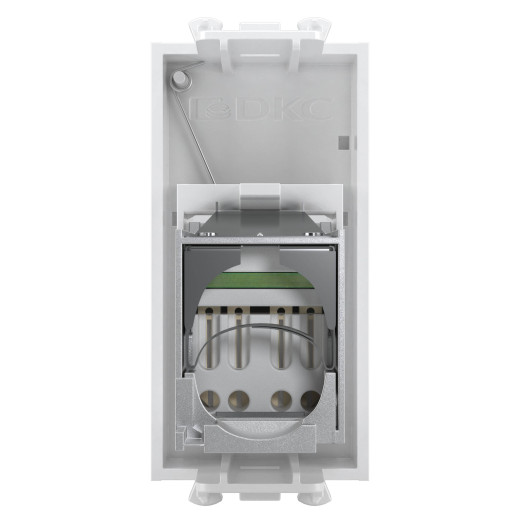 Компьютерная розетка RJ-45 модульная, кат.5е экранированная, Avanti, белое облако, 1 модуль