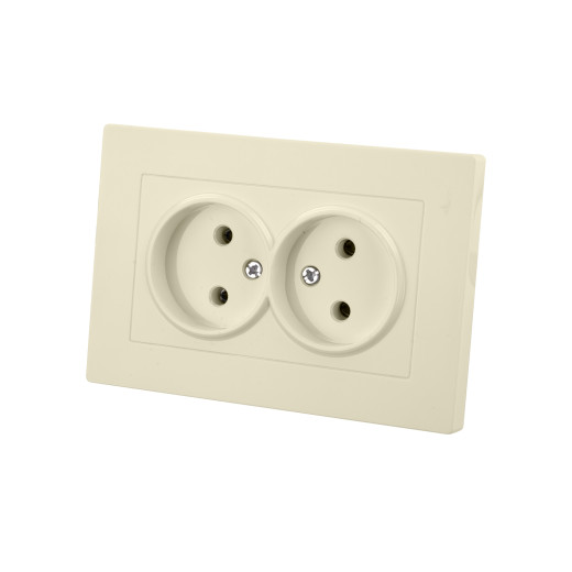 Розетка двойная 2П 10А 250В сл. кость 